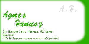 agnes hanusz business card